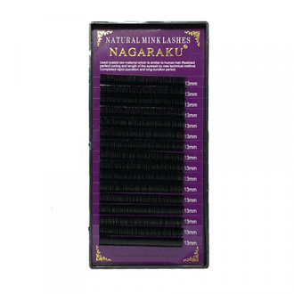 NAGARAKU, Ресницы на ленте Natural Mink, 13/0,07 мм, C-изгиб