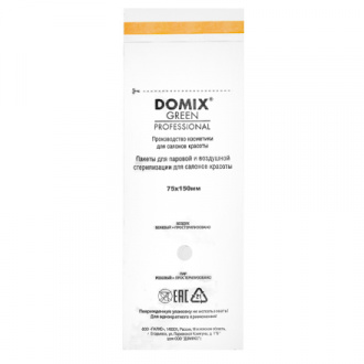 Domix, Крафт-пакеты для стерилизации и хранения инструментов, белые, 75х150 мм