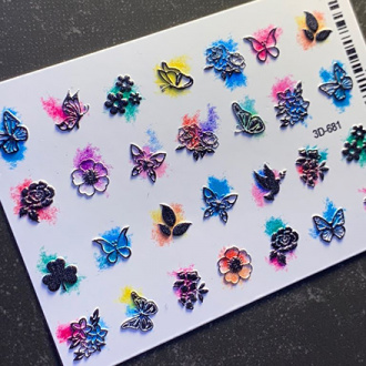 Anna Tkacheva, 3D-слайдер №681 «Цветы. Бабочки»