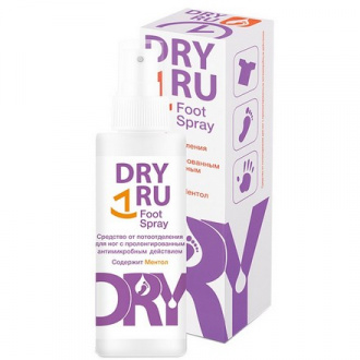 DRY RU, Средство от потоотделения Foot Spray, 100 мл
