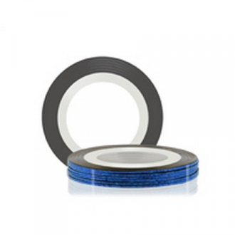 ruNail, Самоклеющаяся лента для дизайна ногтей, синяя голографическая, 20 м