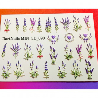 DartNails, 3D-слайдер «Цветы» №090