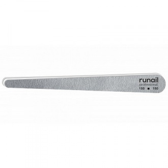 ruNail, Пилка для искусственных ногтей, серая, капля, 180/180