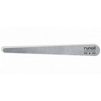 ruNail, Пилка для искусственных ногтей, серая, капля, 200/200