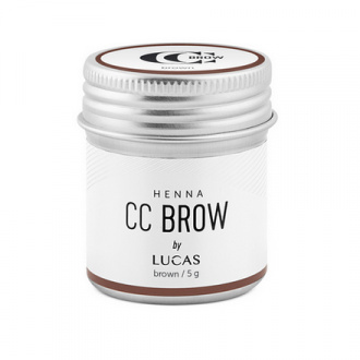 Lucas' Cosmetics, Хна для бровей CC Brow, коричневая, в баночке, 5 г