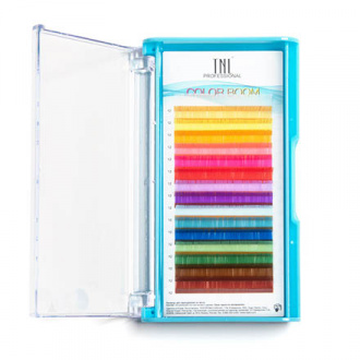 TNL, Цветные ресницы на ленте Color Boom 0,10/12 мм, D-изгиб