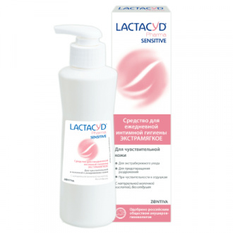 Lactacyd, Средство для интимной гигиены Pharma Sensitive, pH 3.5, 250 мл