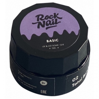 RockNail, Гель-краска Basic №02, Total Black