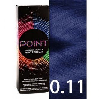 POINT, Крем-краска для волос 0.11, Correct Blue