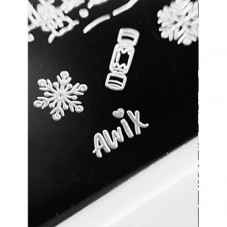 AWIX Professional, Пластина для стемпинга №086 «Новый год»