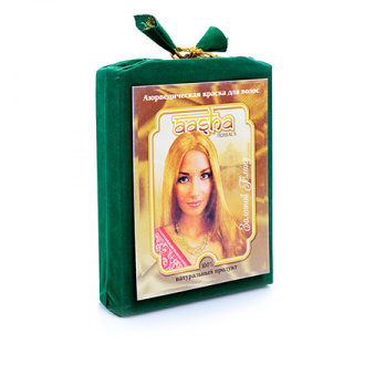 Aasha Herbals, Аюрведическая краска для волос, золотой блонд, 100 г