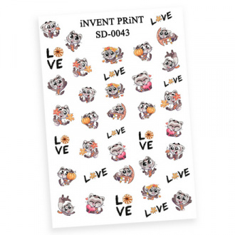 iNVENT PRiNT, Слайдер-дизайн «Кот. Love. Осень» №SD-43