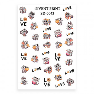 iNVENT PRiNT, Слайдер-дизайн «Кот. Love. Осень» №SD-43