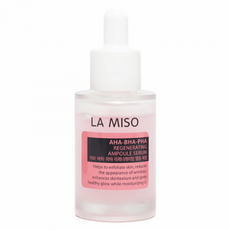 La Miso, Ампульная сыворотка с кислотами для лица, 30 мл