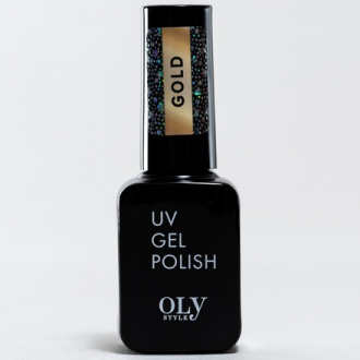 Oly Style, Топ для гель-лака Glitter №03, Gold