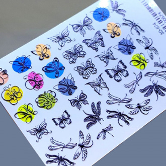 Набор, Anna Tkacheva, 3D-слайдер №674 «Насекомые. Бабочки», 3 шт.