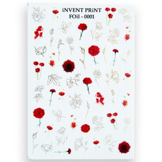 iNVENT PRiNT, Фольгированный слайдер «Цветы. Веточки» №FOiL-001