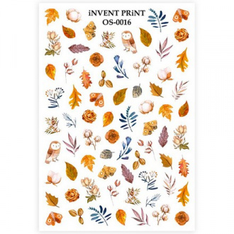 iNVENT PRiNT, Слайдер-дизайн «Осень. Веточки. Листья» №OS-16