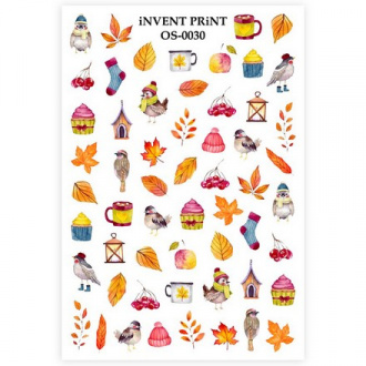 iNVENT PRiNT, Слайдер-дизайн «Осень. Веточки. Листья» №OS-30