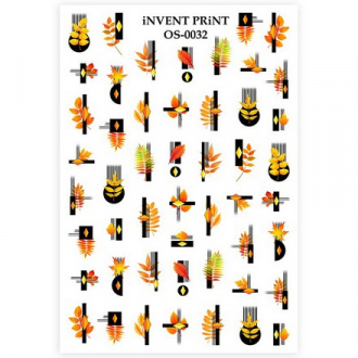 iNVENT PRiNT, Слайдер-дизайн «Осень. Геометрические фигуры. Веточки. Листья» №OS-32
