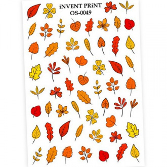 Набор, iNVENT PRiNT, Слайдер-дизайн «Осень. Веточки. Листья» №OS-49, 3 шт.