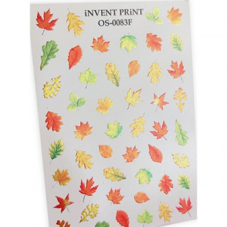 Набор, iNVENT PRiNT, Слайдер-дизайн «Осень. Веточки. Листья» №OS-83F, 2 шт.