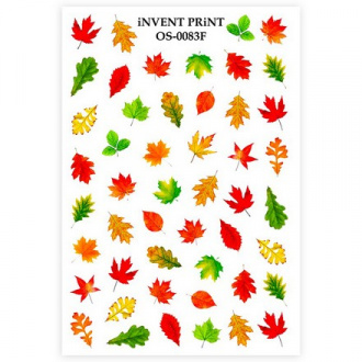 Набор, iNVENT PRiNT, Слайдер-дизайн «Осень. Веточки. Листья» №OS-83F, 2 шт.