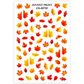 Набор, iNVENT PRiNT, Слайдер-дизайн «Осень. Веточки. Листья» №OS-75F, 2 шт.