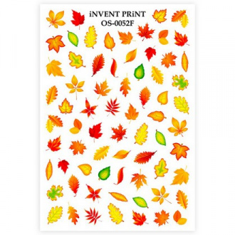 Набор, iNVENT PRiNT, Слайдер-дизайн «Осень. Веточки. Листья» №OS-52F, 2 шт.