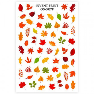 Набор, iNVENT PRiNT, Слайдер-дизайн «Осень. Веточки. Листья» №OS-67F, 2 шт.