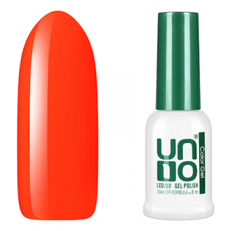 Гель-лак UNO №170 Оранжевый неон, Orange Neon, 8 мл