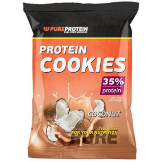 Pureprotein, Печенье протеиновое «Кокос», 12х80 г