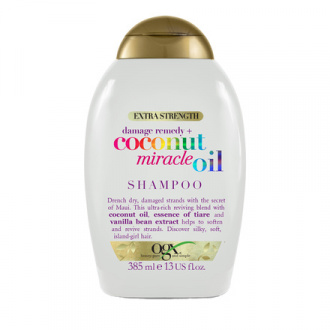 OGX, Восстанавливающий шампунь для волос с кокосовым маслом Extra Strength Damage Remedy+ Coconut Miracle Oil Shampoo, 385 мл