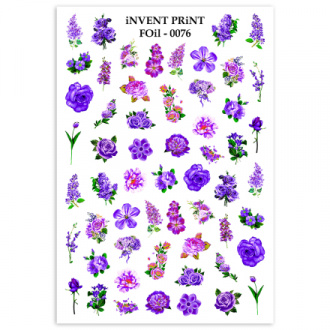 iNVENT PRiNT, Фольгированный слайдер «Цветы. Веточки» №FOiL-076