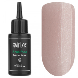 IRISK, База каучуковая бескислотная Acid-free Rubber Base (05 Natural Shimmer Pink), 50 мл