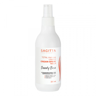 Sagitta, Крем-спрей 15 в 1 Beauty Base Total Hair Care Leave-in, 250 мл