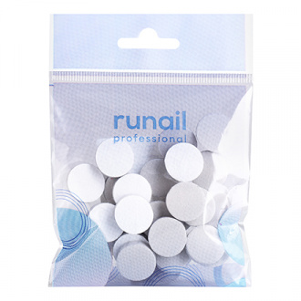 ruNail, Спонж-файл для педикюрного диска, размер L, 320 грит, серый, 25 шт.