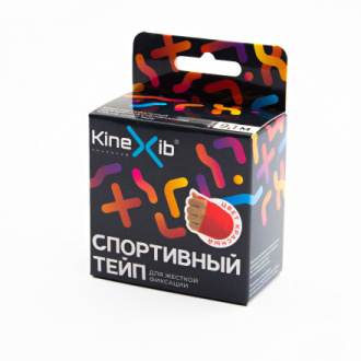 Kinexib, Спортивный тейп, 3,8 см, красный