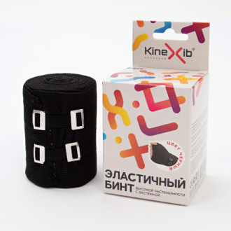 Kinexib, Эластичный бинт Kinexib, 7,5 см, черный