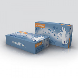 mediOk, Перчатки виниловые, размер S, 100 шт.