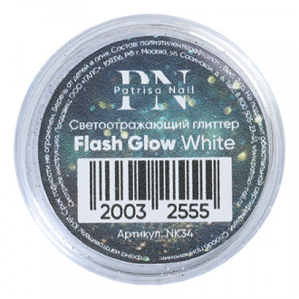 Patrisa Nail, Глиттер-пудра для ногтей Flash Glow White