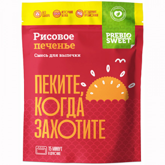 Prebiosweet, Смесь для приготовления «Печенье рисовое», 250 г (УЦЕНКА)