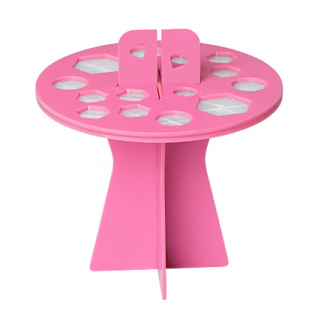IRISK, Подставка-органайзер для сушки кистей, 16 ячеек, розовая