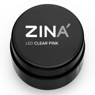 Zina, Гель скульптурный LED Clear Pink, 15 г