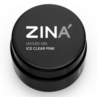 Zina, Гель однофазный Ice Clear Pink, 15 г