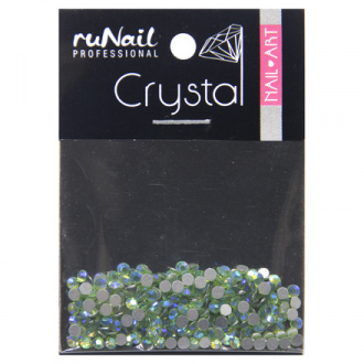 ruNail, Стразы для ногтей, голографические зелено-голубые, 2 мм, 288 шт.