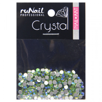 ruNail, Стразы для ногтей, голографические зелено-голубые, 2,3 мм, 288 шт.