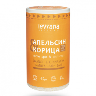 Levrana, Соль для ванн Апельсин и Корица, 800 г