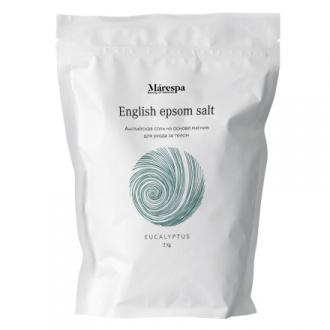 Marespa, Английская соль для ванн Эпсом «Эвкалипт», 2 кг (УЦЕНКА)