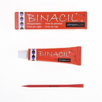 Binacil, Краска для бровей и ресниц, иссиня-черная, 15 мл (УЦЕНКА)